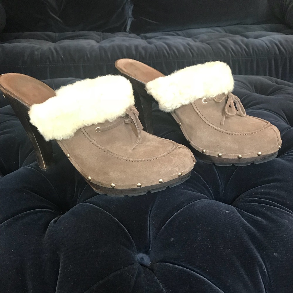 Michael Kors Brown and Cream Mules